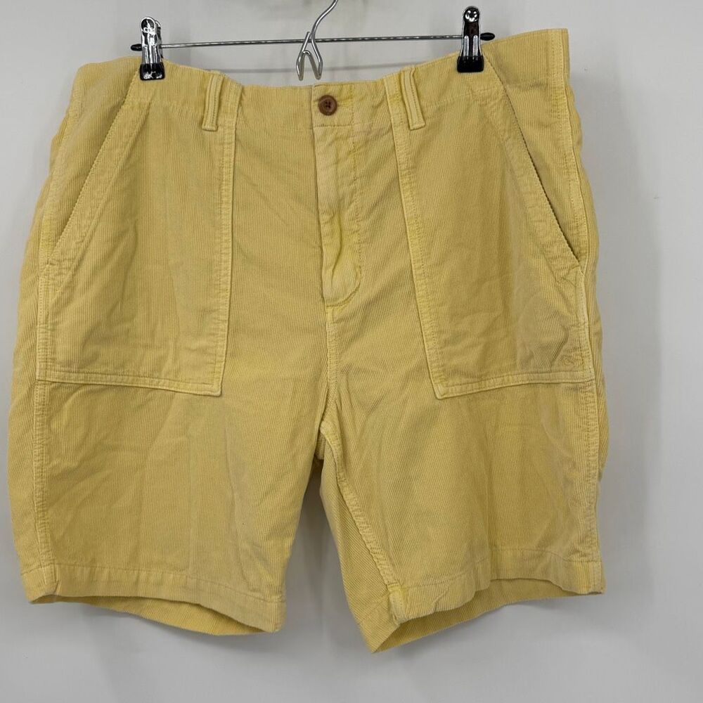 Outerknown Seventyseven Cord Utility Shorts Yellow Organic Cotton Men’s 36